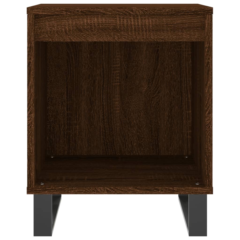 Brown Oak Bedside Cabinets Set of 2 - 40x35x50 cm, Engineered Wood