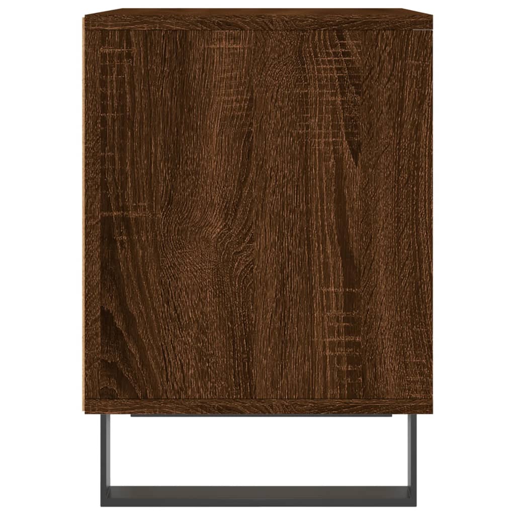 Brown Oak Bedside Cabinets Set of 2 - 40x35x50 cm, Engineered Wood