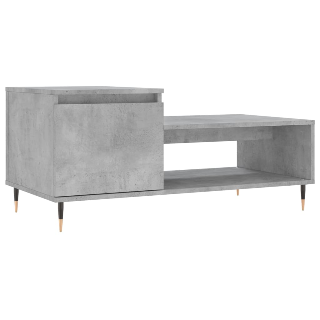 Coffee Table Concrete Grey 100x50x45 cm Engineered Wood