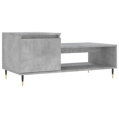 Coffee Table Concrete Grey 100x50x45 cm Engineered Wood