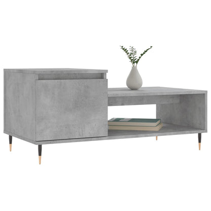 Coffee Table Concrete Grey 100x50x45 cm Engineered Wood