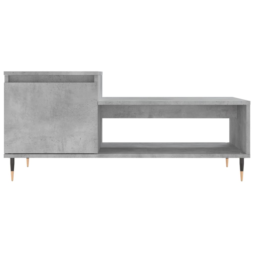 Coffee Table Concrete Grey 100x50x45 cm Engineered Wood