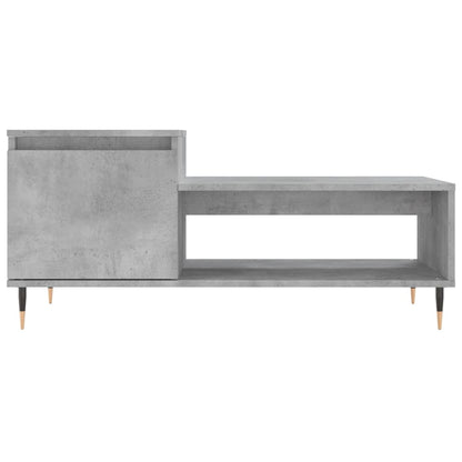 Coffee Table Concrete Grey 100x50x45 cm Engineered Wood