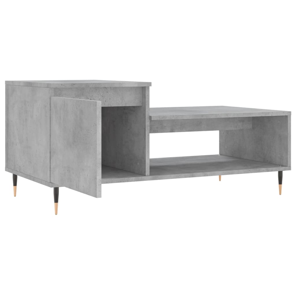 Coffee Table Concrete Grey 100x50x45 cm Engineered Wood