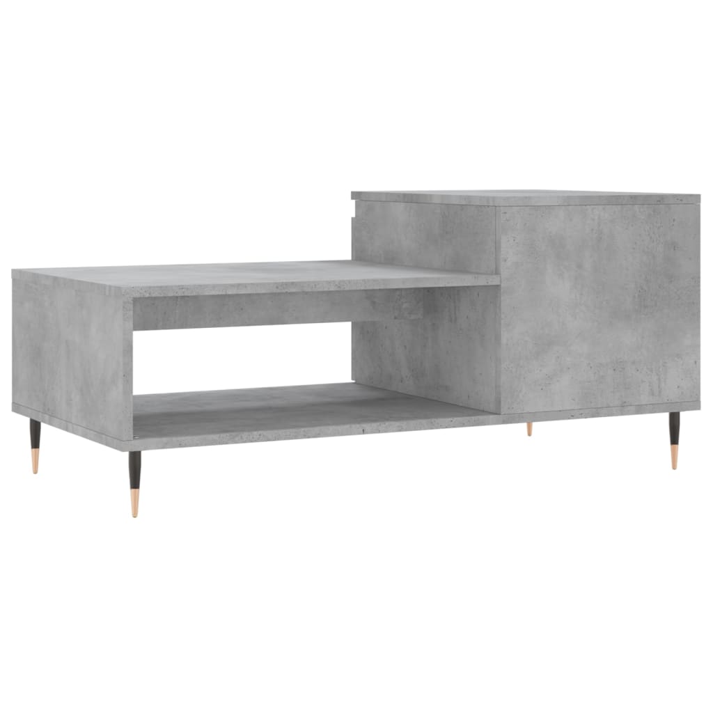 Coffee Table Concrete Grey 100x50x45 cm Engineered Wood