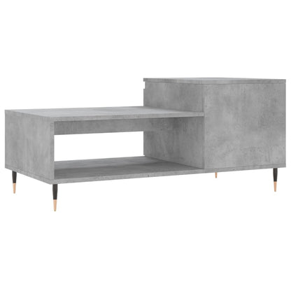 Coffee Table Concrete Grey 100x50x45 cm Engineered Wood