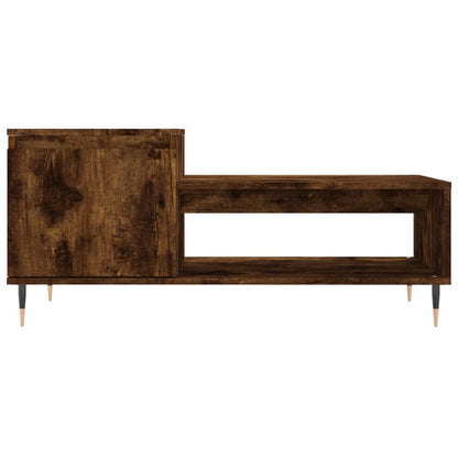 Coffee Table Smoked Oak 100x50x45 cm Engineered Wood