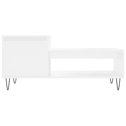 Coffee Table White 100x50x45 cm Engineered Wood