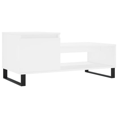 Coffee Table White 100x50x45 cm Engineered Wood