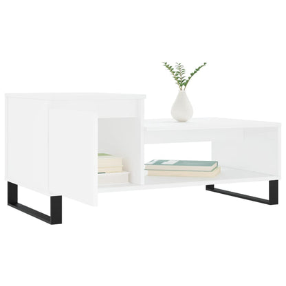 Coffee Table White 100x50x45 cm Engineered Wood