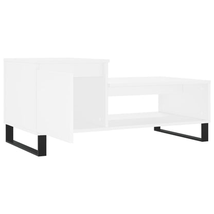 Coffee Table White 100x50x45 cm Engineered Wood