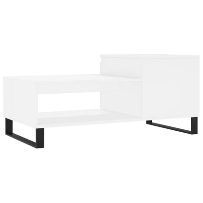 Coffee Table White 100x50x45 cm Engineered Wood
