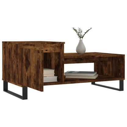 Coffee Table Smoked Oak 100x50x45 cm Engineered Wood