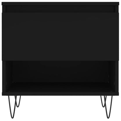 Coffee Table Black 50x46x50 cm Engineered Wood