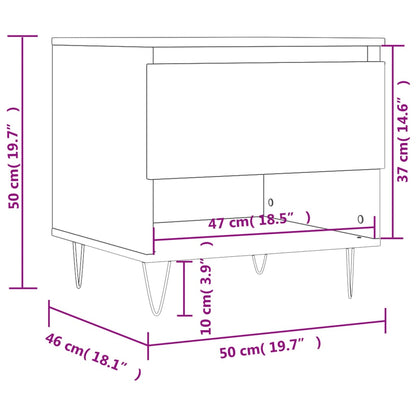 Coffee Table Concrete Grey 50x46x50 cm Engineered Wood