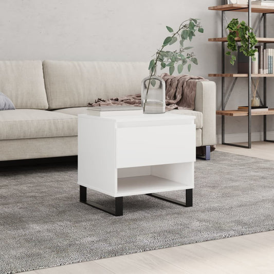 Coffee Table White 50x46x50 cm Engineered Wood