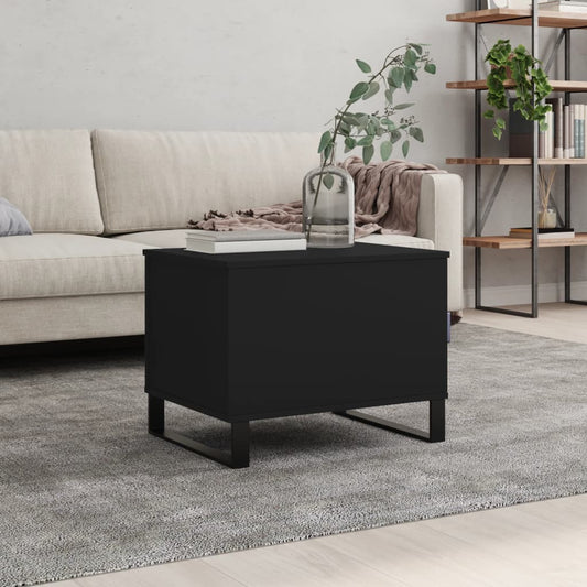 Coffee Table Black 60x44.5x45 cm Engineered Wood