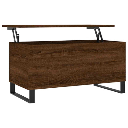 Coffee Table Brown Oak 90x44.5x45 cm Engineered Wood
