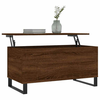 Coffee Table Brown Oak 90x44.5x45 cm Engineered Wood