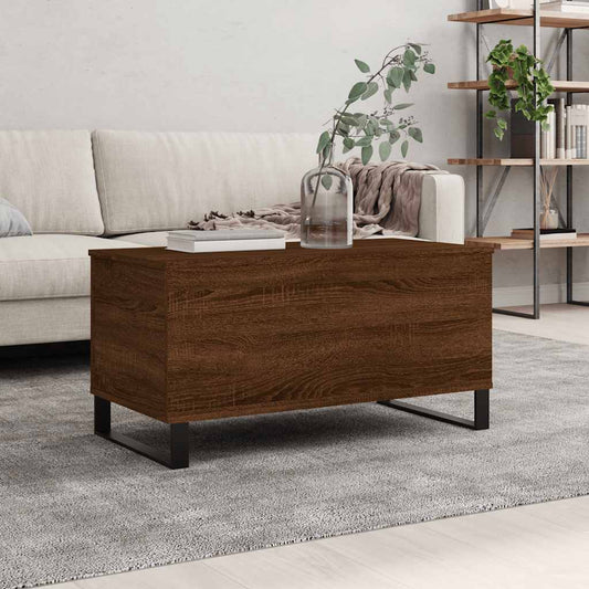 Coffee Table Brown Oak 90x44.5x45 cm Engineered Wood
