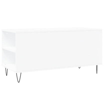 Coffee Table White 102x44.5x50 cm Engineered Wood