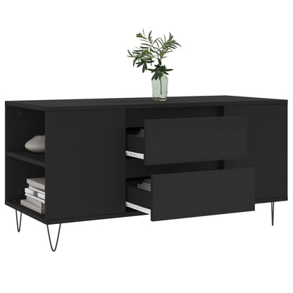 Coffee Table Black 102x44.5x50 cm Engineered Wood