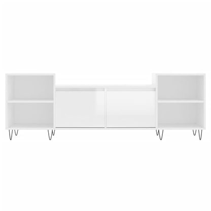 TV Cabinet High Gloss White 160x35x55 cm Engineered Wood