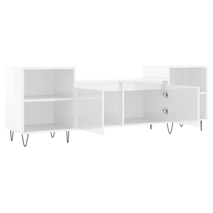 TV Cabinet High Gloss White 160x35x55 cm Engineered Wood