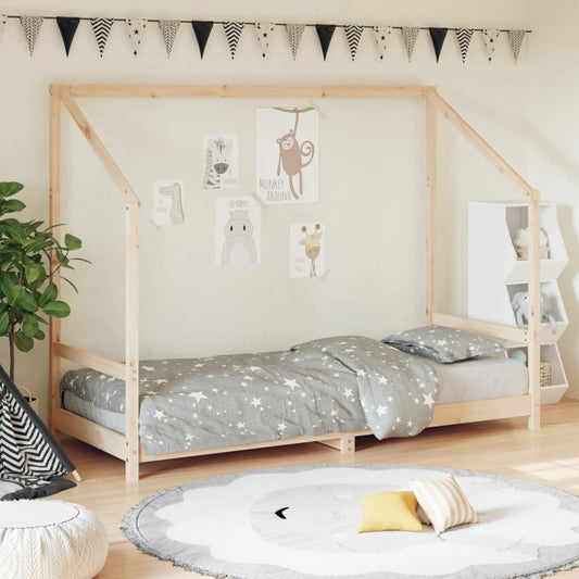 Solid Pine Kids Bed Frame - 80x200 cm Sturdy & Stylish