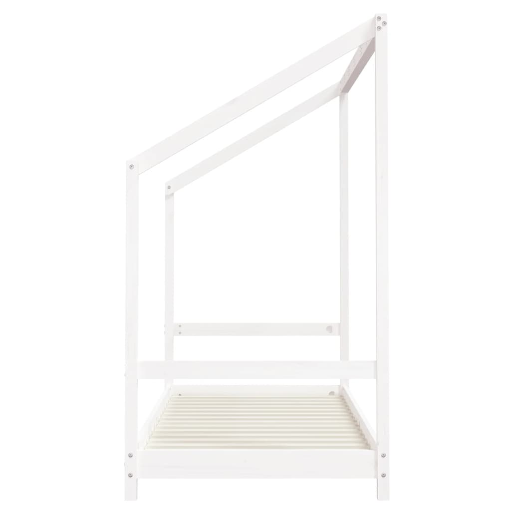 White Solid Pine Kids Bed Frame 80x200 cm | Durable & Stylish