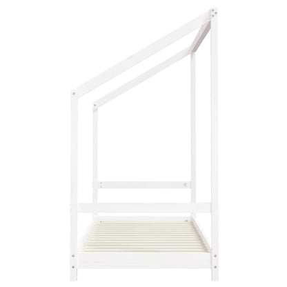 White Solid Pine Kids Bed Frame 80x200 cm | Durable & Stylish