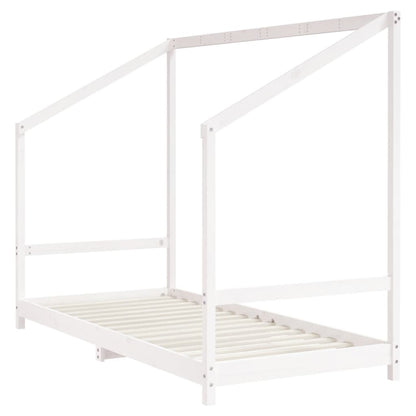 White Solid Pine Kids Bed Frame - 90x200 cm