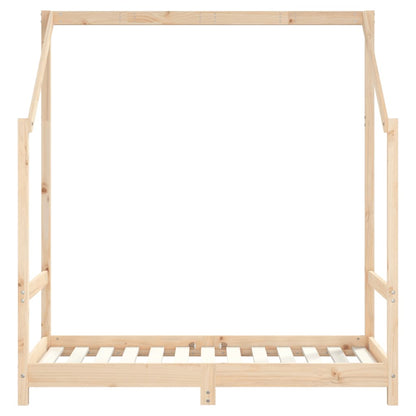 Solid Pine Kids Bed Frame - 70x140 cm - Natural Wood Finish