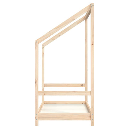 Solid Pine Kids Bed Frame - 70x140 cm - Natural Wood Finish