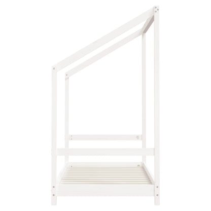 White Solid Pine Kids Bed Frame 80x160 cm - Durable & Stylish
