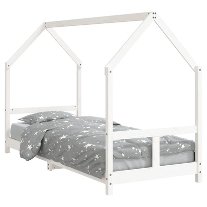 Solid Pine White Kids Bed Frame 80x200 cm - Durable and Stylish