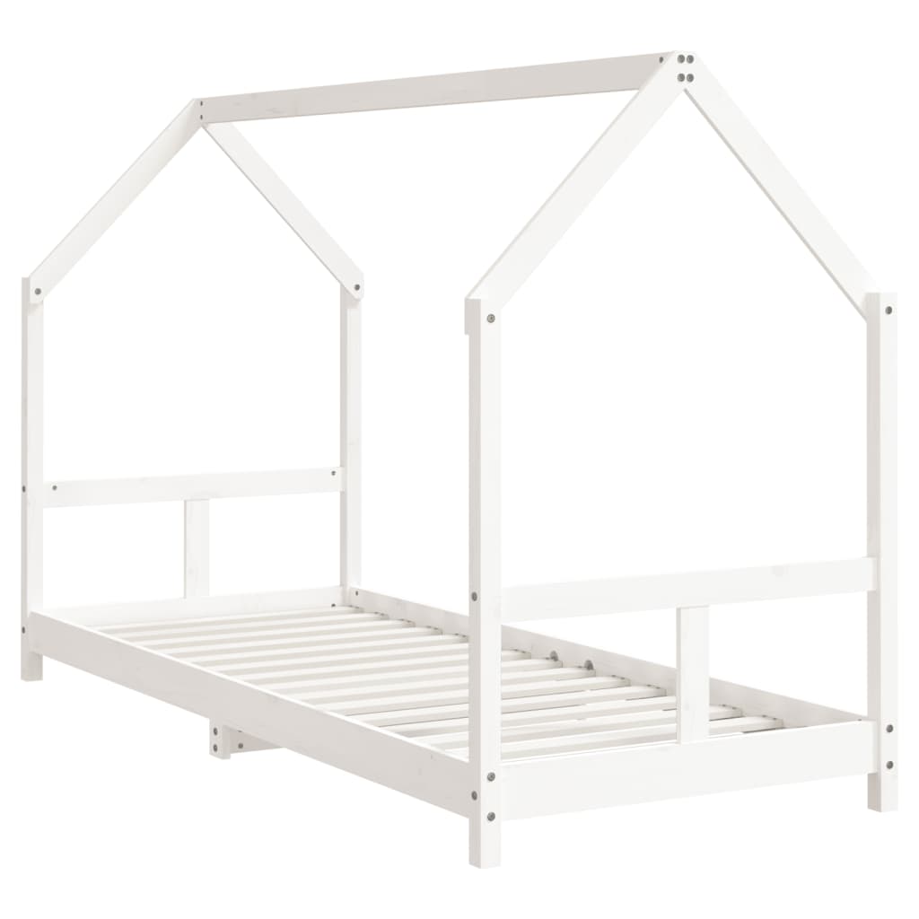 Solid Pine White Kids Bed Frame 80x200 cm - Durable and Stylish