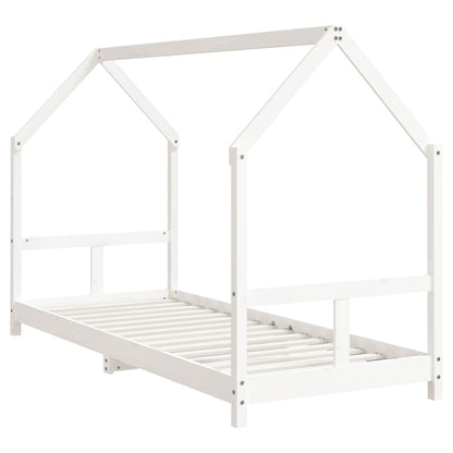 Solid Pine White Kids Bed Frame 80x200 cm - Durable and Stylish