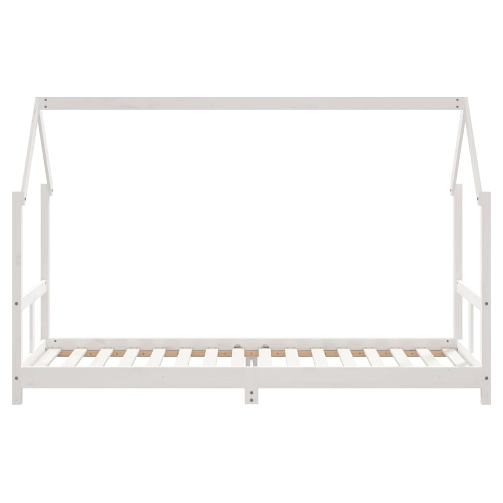 Solid Pine White Kids Bed Frame 80x200 cm - Durable and Stylish