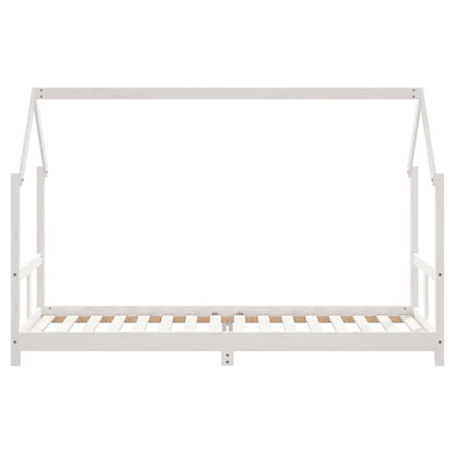Solid Pine White Kids Bed Frame 80x200 cm - Durable and Stylish