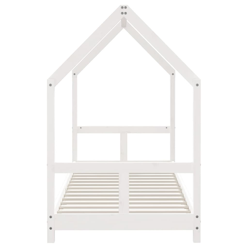 Solid Pine White Kids Bed Frame 80x200 cm - Durable and Stylish