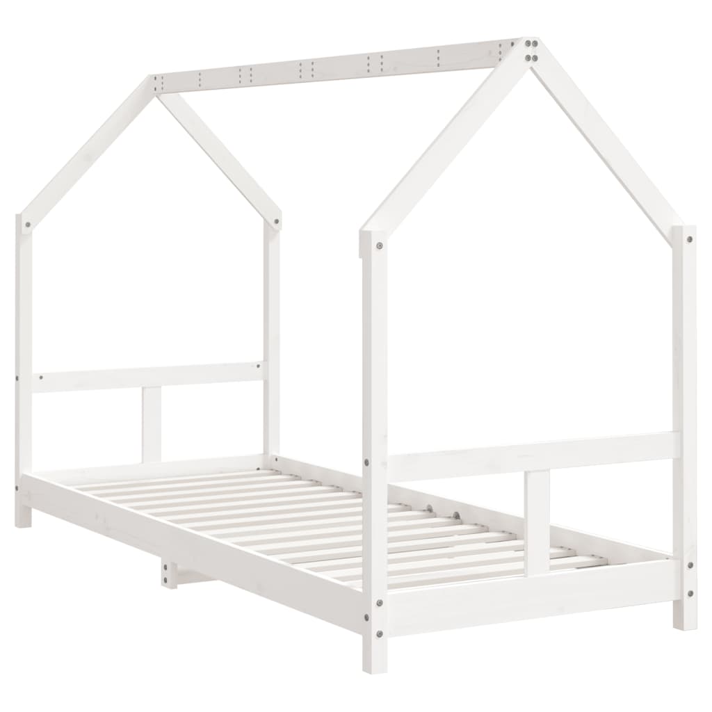 Solid Pine White Kids Bed Frame 80x200 cm - Durable and Stylish