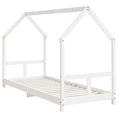 Solid Pine White Kids Bed Frame 80x200 cm - Durable and Stylish