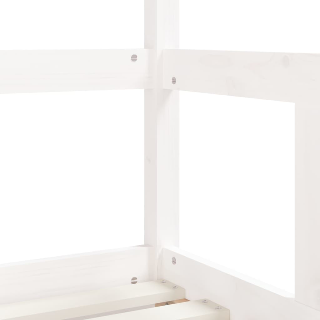 Solid Pine Kids Bed Frame 70x140 cm - White Finish