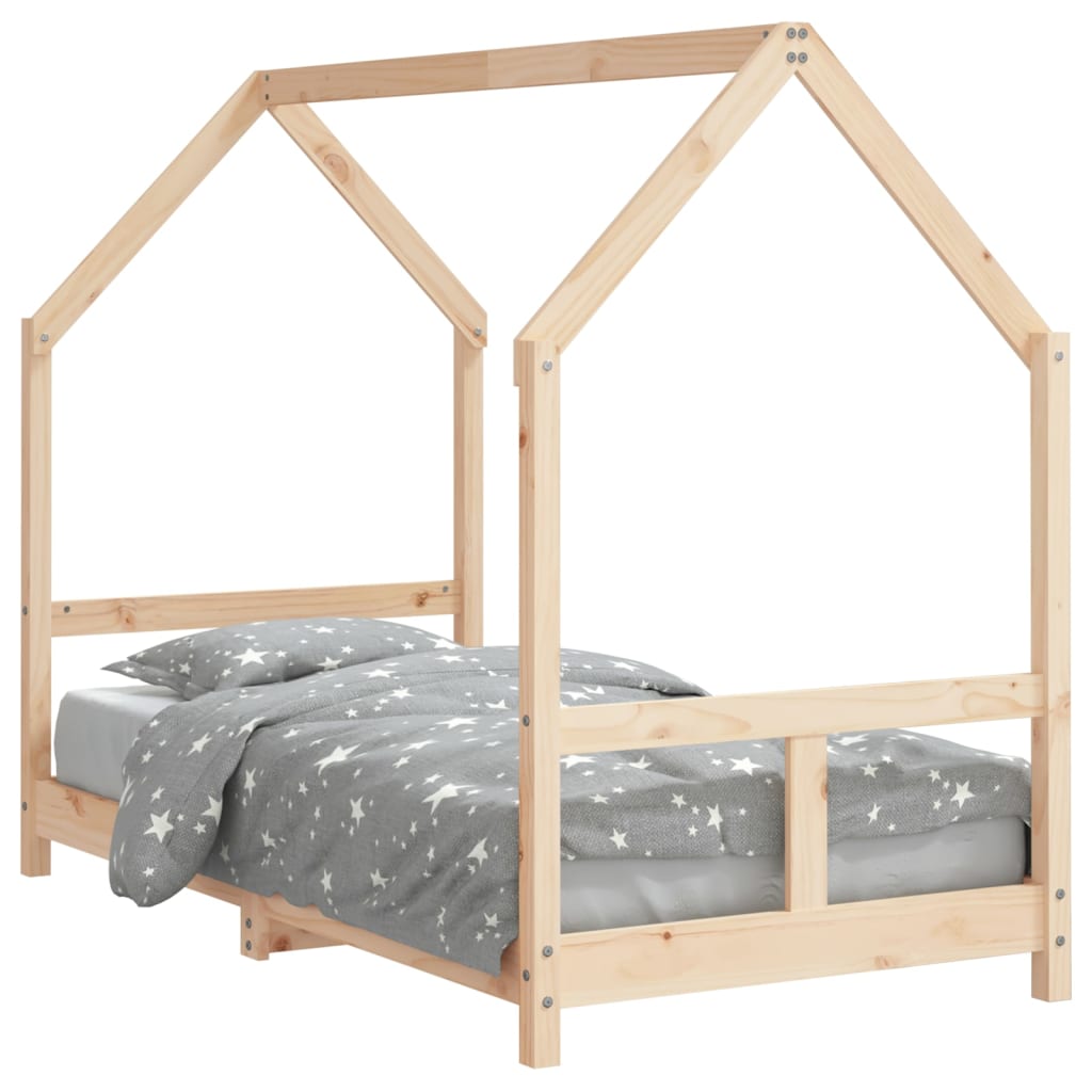 Kids Bed Frame 80x160 cm Solid Pine Wood - Sturdy & Stylish