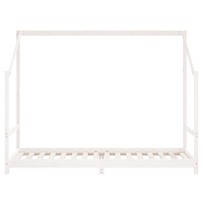 Solid Pine Kids Bed Frame, White, 2x(90x200 cm)