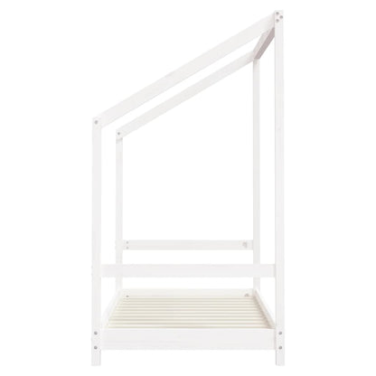 Solid Pine Kids Bed Frame - White, 2x(80x160) cm Sturdy Design