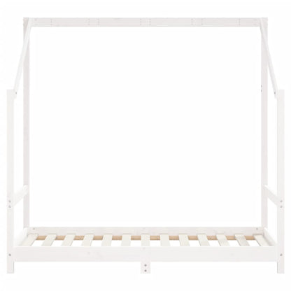 Solid Pine Kids Bed Frame - White, 2x(80x160) cm Sturdy Design