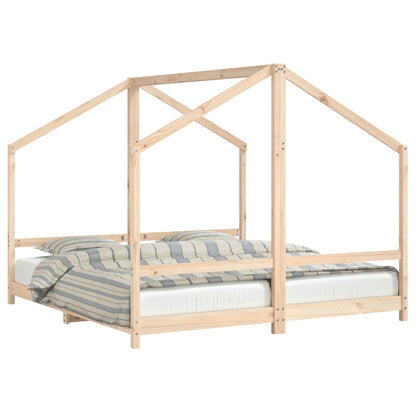 Solid Pine Kids Bed Frame 2x(90x190)cm - Durable & Stylish