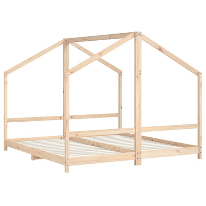 Solid Pine Kids Bed Frame 2x(90x190)cm - Durable & Stylish